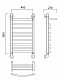Полотенцесушитель водяной Aquanerzh лесенка дуга групповая с полкой 80x40 - изображение 2