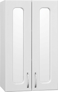 Шкаф Style Line Эко Стандарт 48 с зеркальными вставками, белый