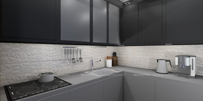 Дизайн Кухня в стиле Современный в бежевом цвете №12882 - 4 изображение