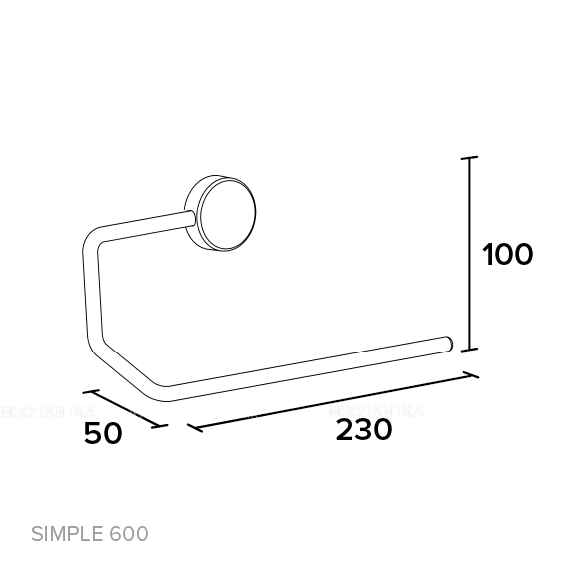 Держатель для полотенец Koin SIMPLE хром, SI600 - изображение 2