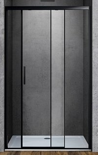 Душевая дверь Vincea Soft 120 см черный, стекло прозрачное, VDS-3SO120CLB