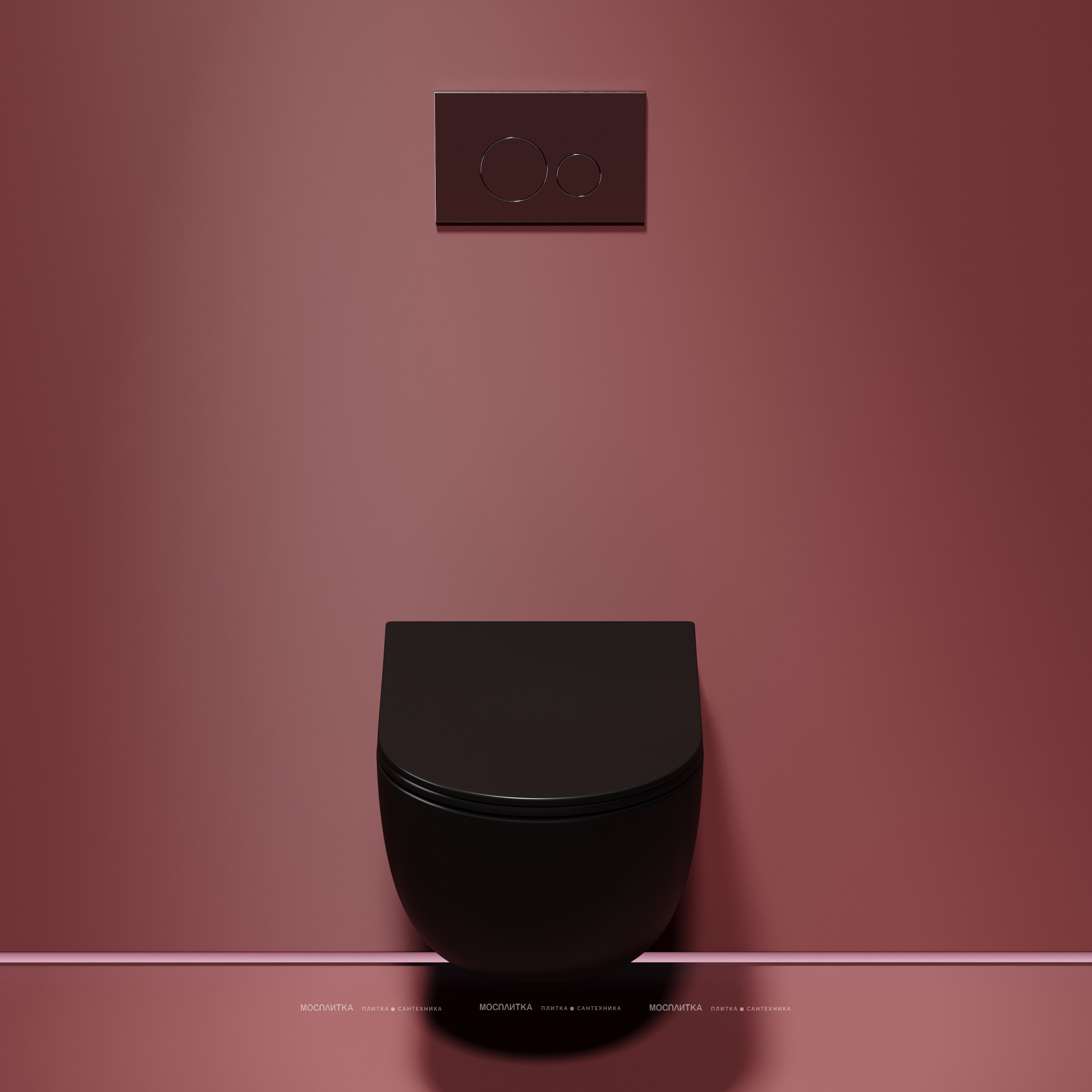 Унитаз подвесной безободковый Ceramica Nova Modena CN6063MB с крышкой сиденьем микролифт чёрный матовый - изображение 8