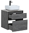 Комплект мебели для ванной Aquanet Nova Lite 60 см 242577, 2 ящика, венге, черный - 4 изображение
