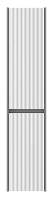 Шкаф-пенал Brevita Balaton 35 см BAL-05035-48-2П правый, белый / серый 