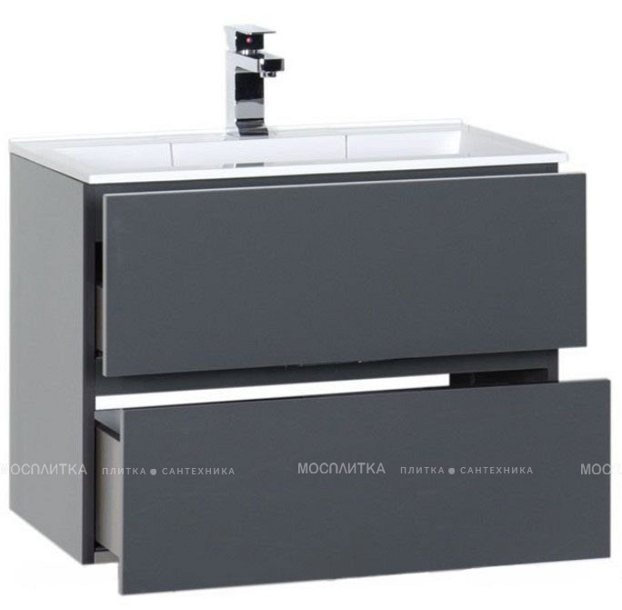 Комплект мебели для ванной Aquanet Алвита 70 серый антрацит - изображение 8