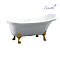 Акриловая ванна Ceruttispa Vico C-2015-1 на львиных алюминиевых золотых лапах 170x75 C-2015-1 