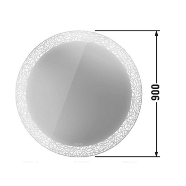 Зеркало Duravit Happy D.2 Plus HP7481G0000 90 x 90 см с подсветкой, круглое, белый - 2 изображение