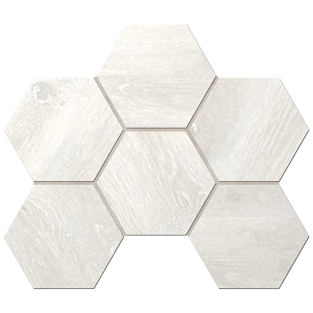 Мозаика Ametis DA00 Hexagon 25x28,5 непол. 10 мм 