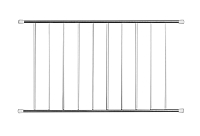 Решетка для кухонной мойки Делия 60/78DBL 1A715203DE000 с насадками из ПВХ