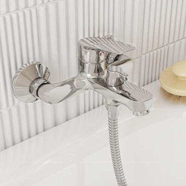 Смеситель Milardo Horizont HORSB02M02 для ванны с душем, хром - 2 изображение