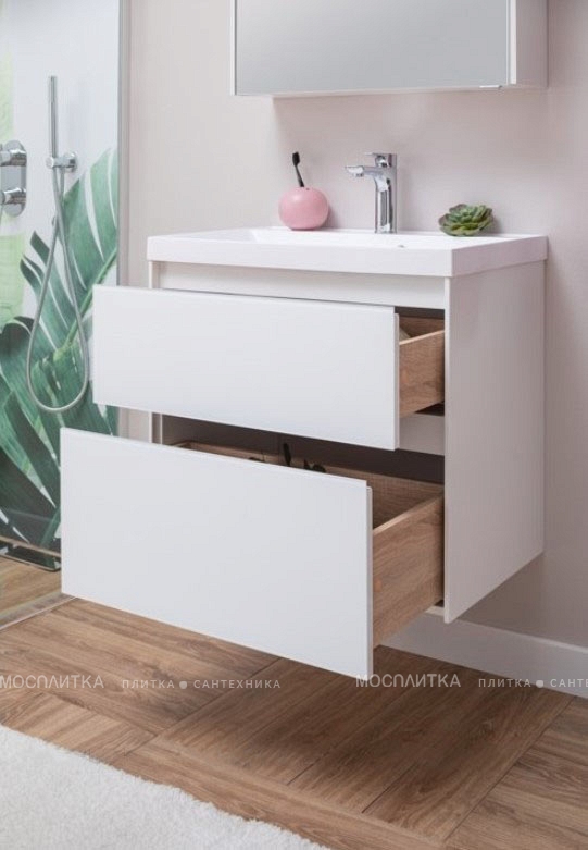 Комплект мебели для ванной Aquanet Гласс 80 белый - изображение 12