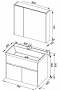 Комплект мебели для ванной Aquanet Латина 80 - 15 изображение