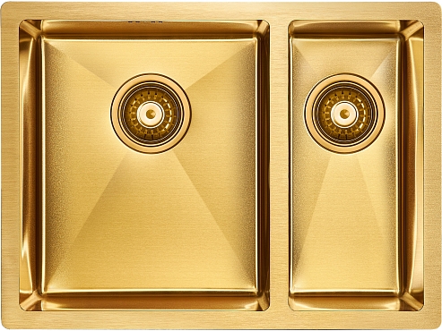 Кухонная мойка Paulmark Zusat PM225944-BGL брашированное золото
