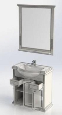 Комплект мебели для ванной Aquanet Лагуна Классик 80 белый - 12 изображение