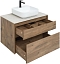 Комплект мебели для ванной Aquanet Nova Lite 75 см 249515, 2 ящика, коричневый - 8 изображение