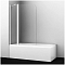 Душевая шторка на ванну Azario Merrit 110х140 см AZ-NF6221 1100 профиль серебро, стекло прозрачное - 2 изображение