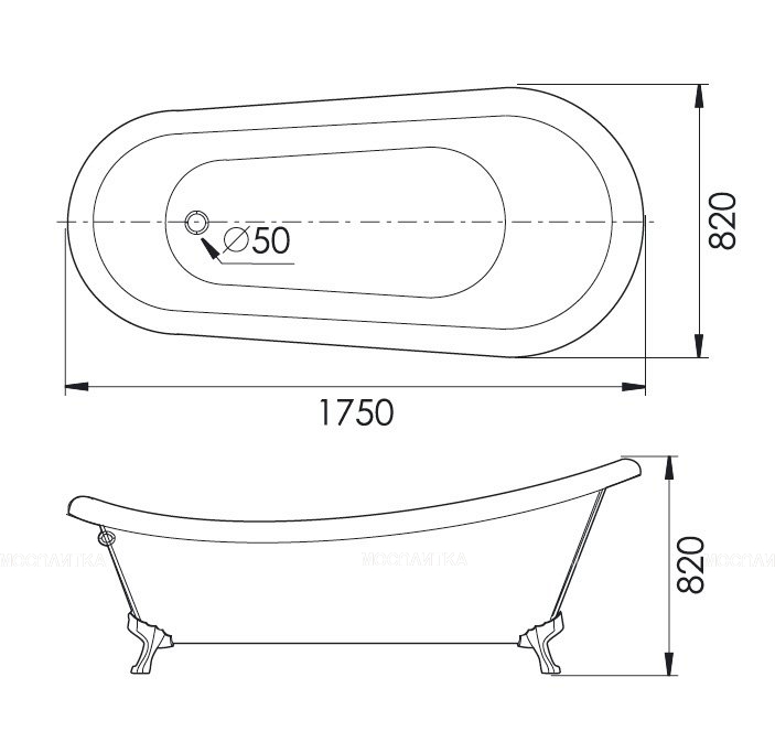 Акриловая ванна Gemy G9030 D - изображение 4