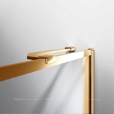 Шторка для ванны Vincea  70х140 VSB-41700CLG, профиль брашированное золото, стекло прозрачное - 2 изображение