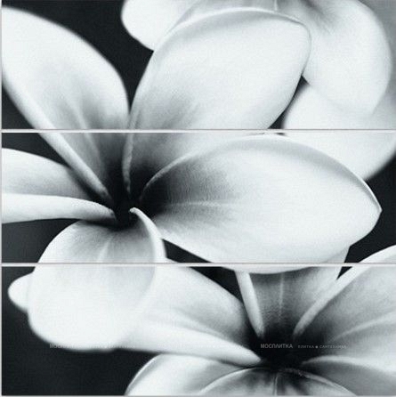 Керамическая плитка Meissen Спецэлемент стеклянный Universal Glass Flowers 75x75