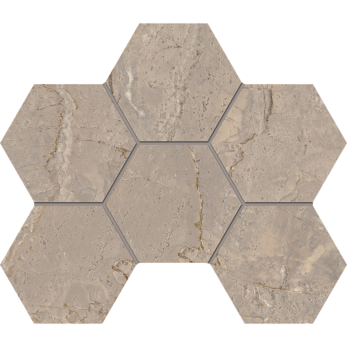 Керамогранит Estima Мозаика BR02 Hexagon 25x28,5 полир.