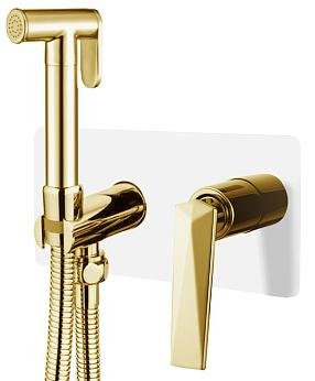 Гигиенический душ Boheme Venturo 387-W со смесителем, белый / золото