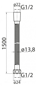 Душевой шланг 150 см Cezares CZR-U-FMDC-150-02 бронза - 2 изображение