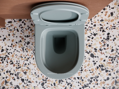 Комплект подвесной безободковый унитаз Ceramica Nova Balearica CN6000MH Антрацит матовый с сиденьем Микролифт + инсталляция для унитазов Bocchi 8010-1000 - 6 изображение