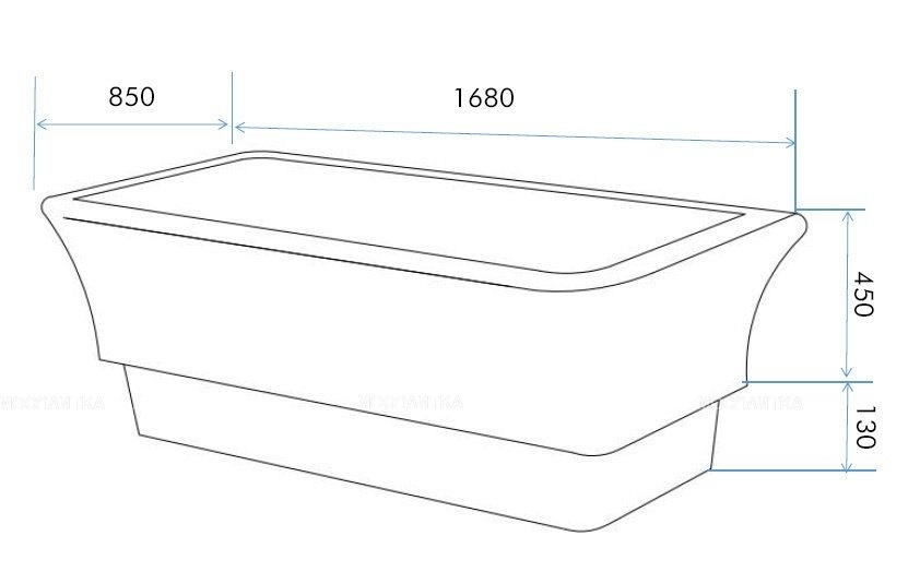 Акриловая ванна Abber 170x85x58 AB9221 с подсветкой - изображение 5
