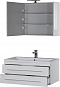 Комплект мебели для ванной Aquanet Верона 100 белый подвесной 2 ящика - 4 изображение