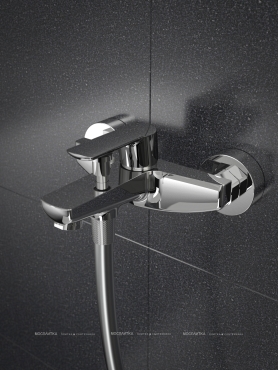 Смеситель для ванны с душем Azario Sevio AZ-15950501 хром глянец - 2 изображение