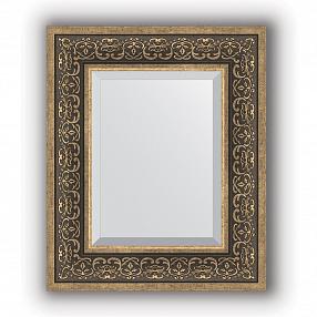Зеркало в багетной раме Evoform Exclusive BY 3371 49 x 59 см, вензель серебряный
