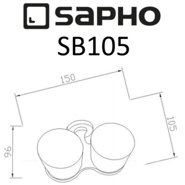 Стакан Sapho Samba SB105 хром - 2 изображение