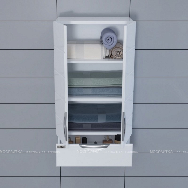Подвесной шкаф СаНта Родос 48 х 90 см, 406002, над стиральной машиной - изображение 2