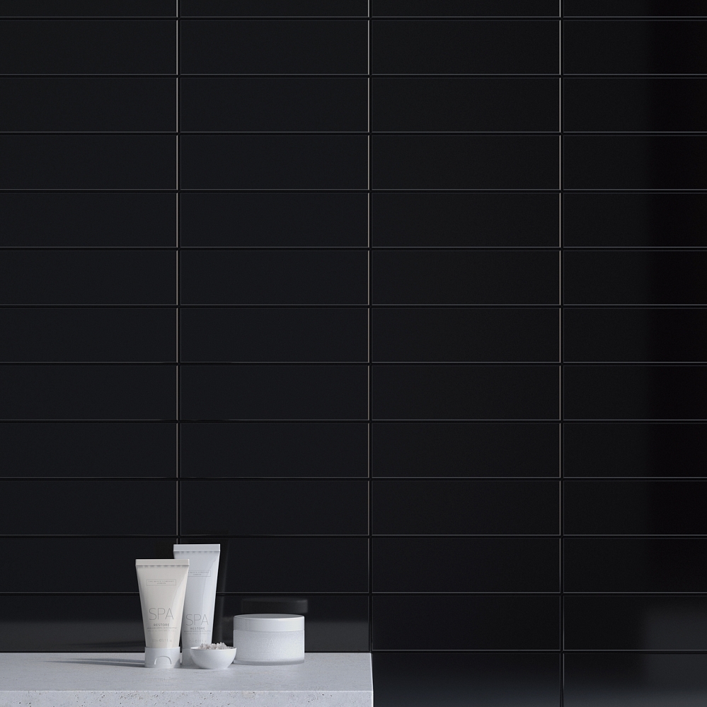 Керамическая плитка Kerama Marazzi Плитка Баттерфляй черный 8,5х28,5 - изображение 2