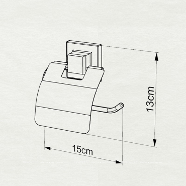 Держатель туалетной бумаги Tekno-Tel EasyFIX черный, EF238B - 2 изображение