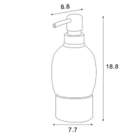 Дозатор жидкого мыла Azario Elvia AZ-128-A бронза