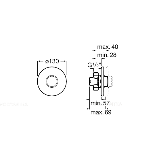 Кнопка смыва Roca Fluent 5A9A24C00 хром - изображение 2
