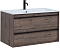 Комплект мебели для ванной Aquanet Lino 90 см, черная, коричневая - изображение 6