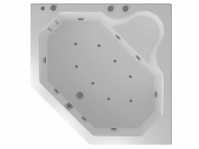 Акриловая ванна Aquatek Лира 148х148 см LIR150-0000006 с гидромассажем, белый
