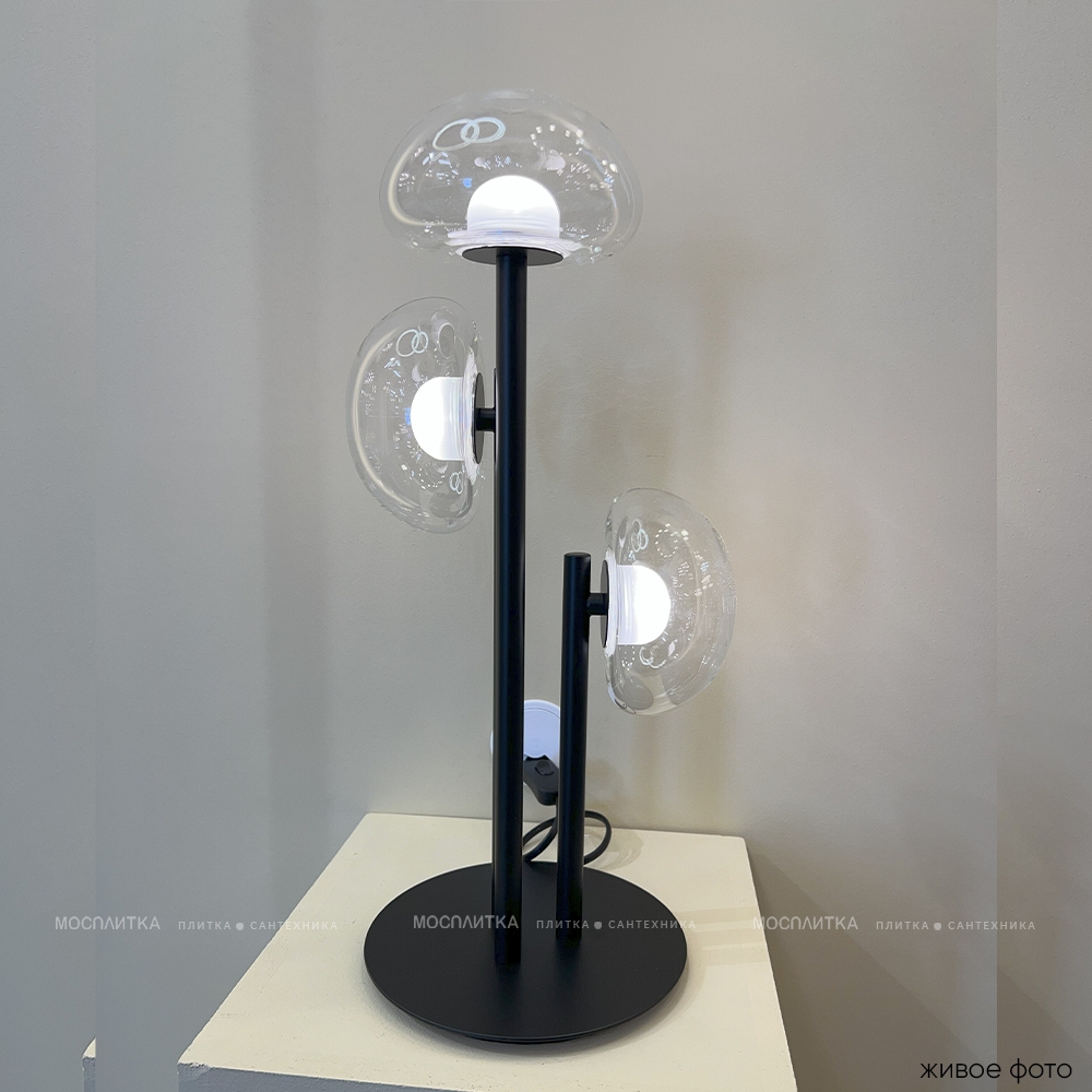 Настольная лампа Crystal Lux BOSQUE LG3 BLACK/TRANSPARENT - изображение 7