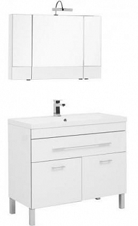 Комплект мебели для ванной Aquanet Верона 100 1 ящ 2 дв белый зеркало камерино