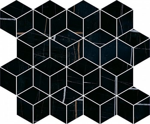 Керамическая плитка Kerama Marazzi Декор Греппи черный мозаичный 37,5х45