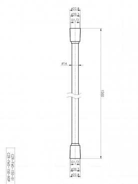 Шланг для душа 150 см Cezares CZR-FMD-150-01, хром матовый - 2 изображение