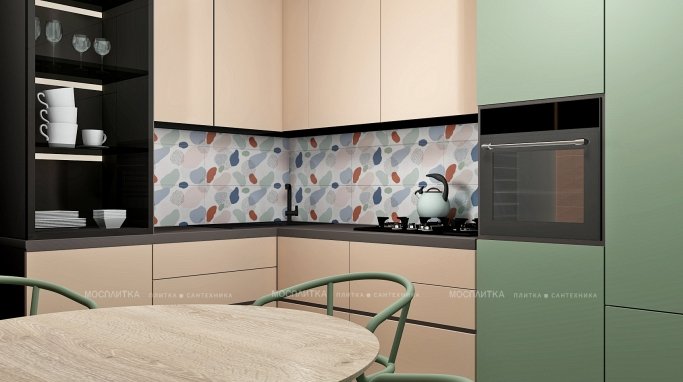Дизайн Кухня в стиле Современный в сером цвете №12803 - 5 изображение
