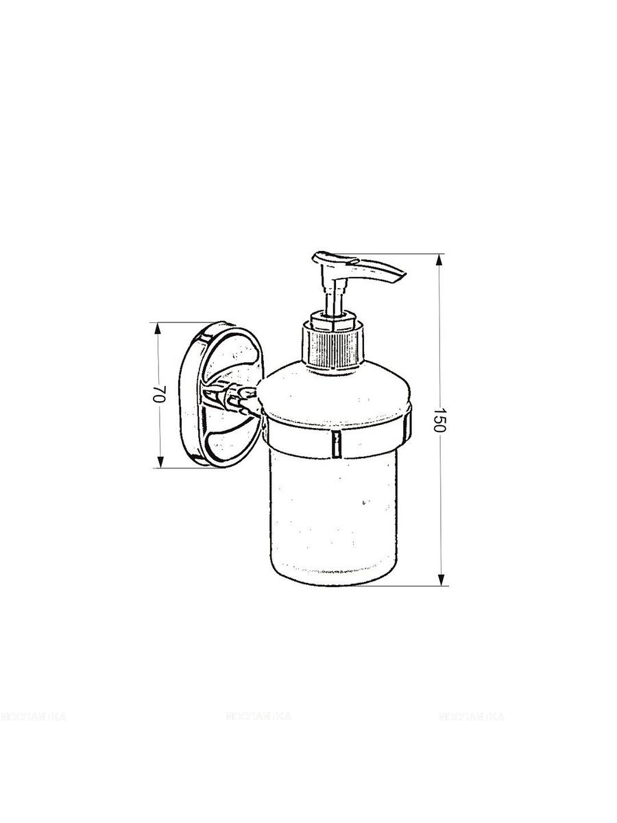 Дозатор для жидкого мыла РМС A6022 хром - изображение 5
