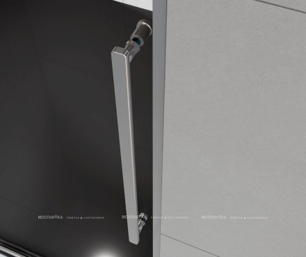 Душевая дверь Vincea Arno VPS-1A120CLB, 1200, черный, стекло прозрачное - 4 изображение