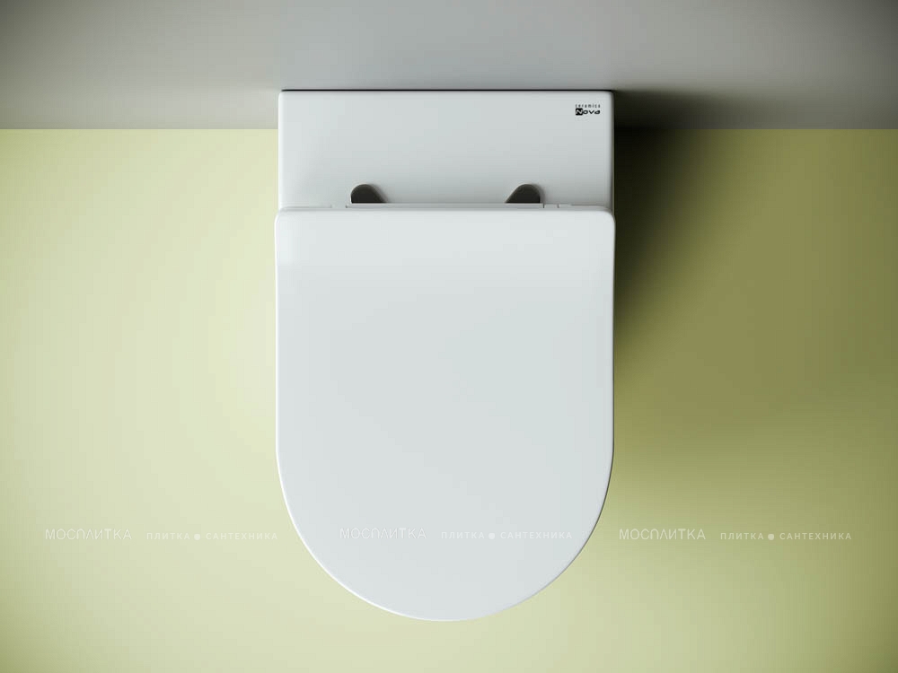 Унитаз приставной Ceramica Nova Cubic Rimless с крышкой-сиденьем CN4004 - изображение 4