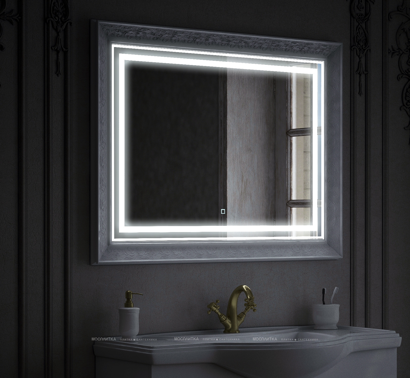 Зеркало Corozo Классика 120 LED SD-00000815,белый - изображение 2