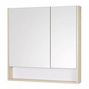 Зеркальный шкаф Aquaton Сканди 90 белый, дуб верона 1A252302SDB20