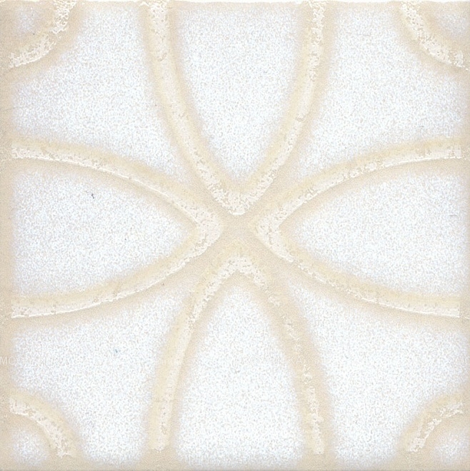 Вставка Амальфи орнамент белый 9,8х9,8